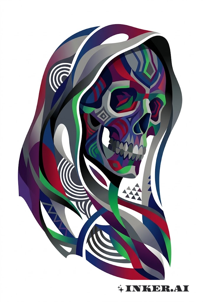 Mặt Nạ Trừu Tượng Santa Muerte