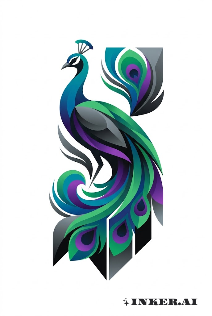 抽象孔雀羽毛旋涡