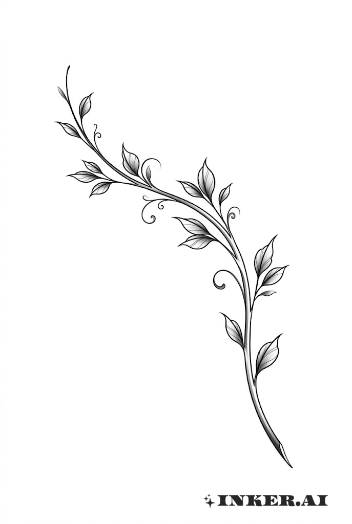 极简风藤蔓纹样