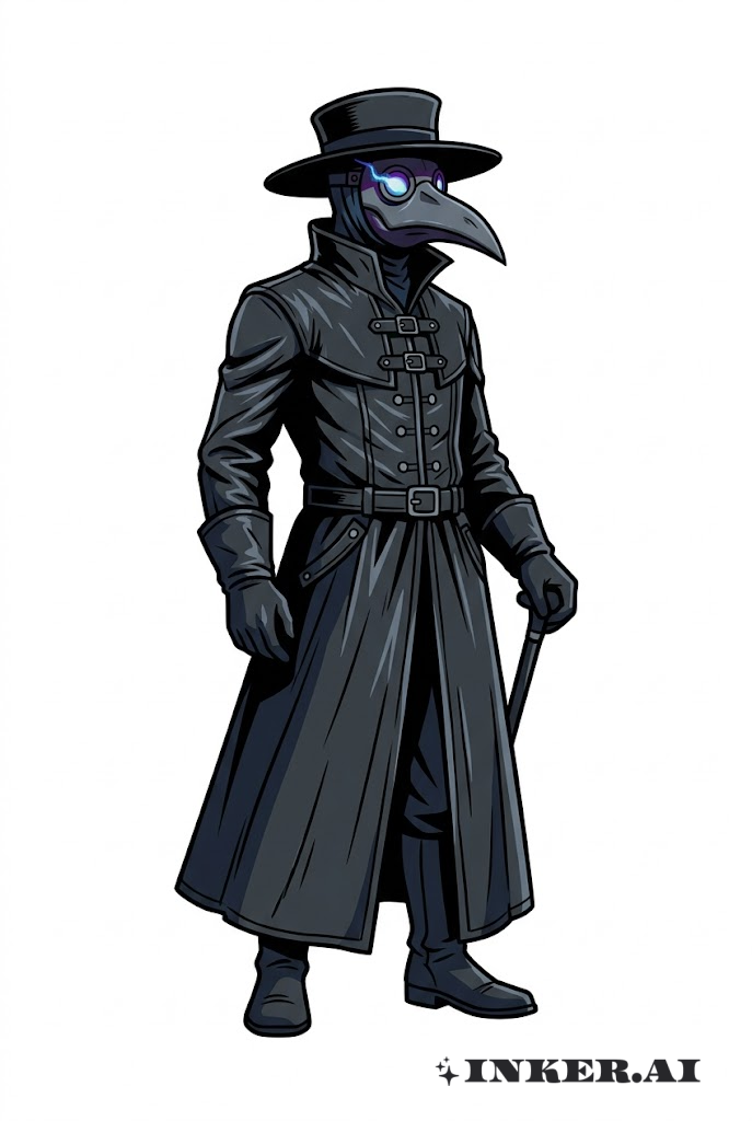 動漫瘟疫醫生於暗巷中