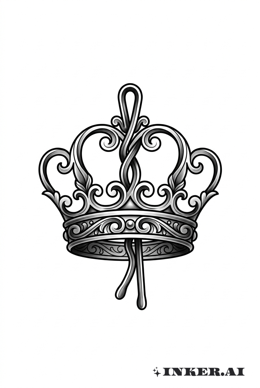 치카노 머리핀 왕관