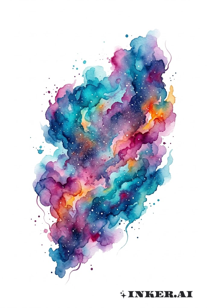 Watercolor Space Nebula