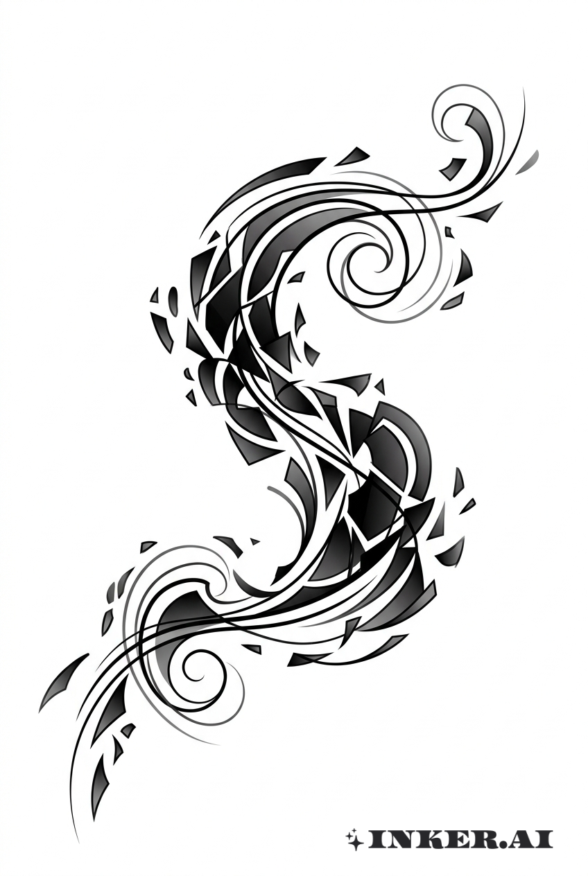 Abstrakte Vagabundenreise