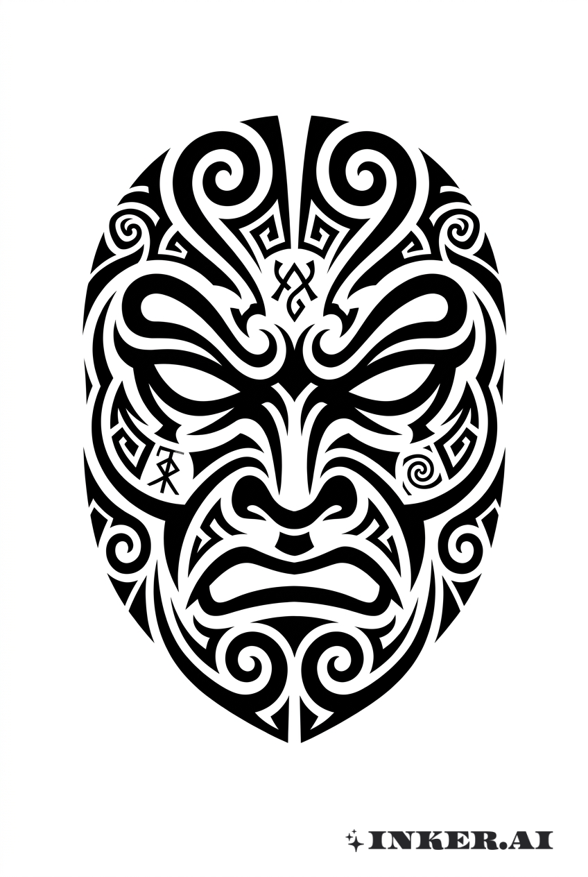 アーケン部族の神秘的なマスク