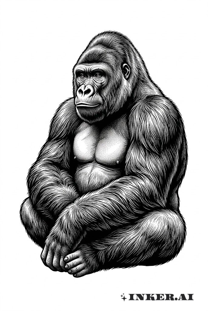 Gorilla-Majestät Linework