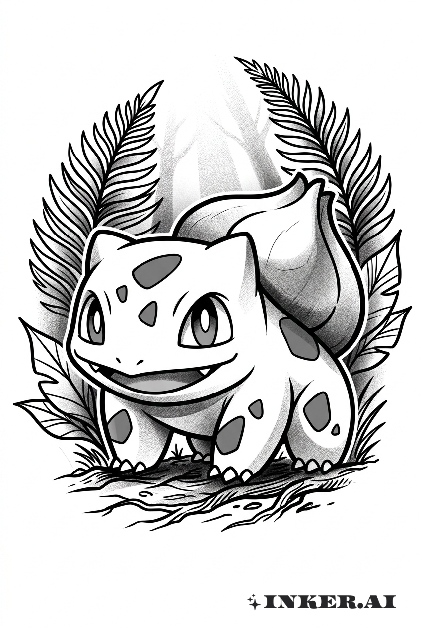 Bulbasaur trong Rừng Đen và Xám