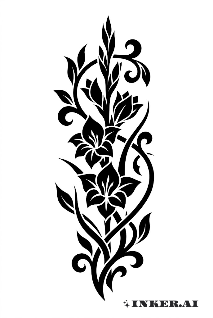 優雅部落劍蘭藤蔓