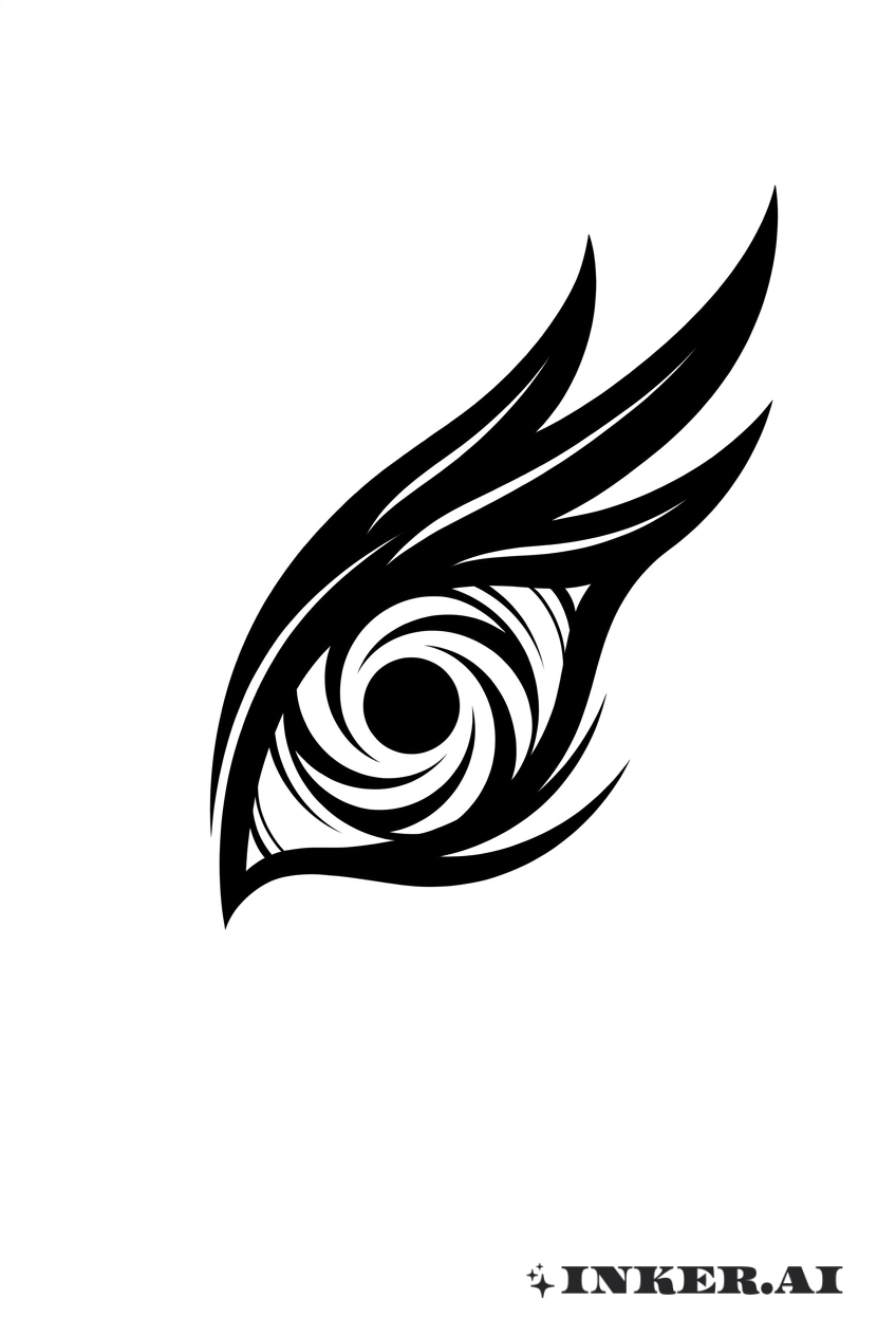 Emblema de Olho Geass Blackwork