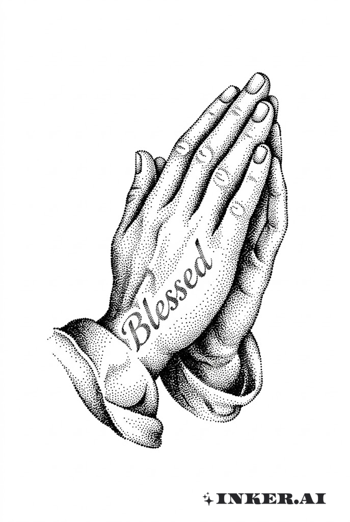 Đôi Tay Chúc Phúc Dotwork