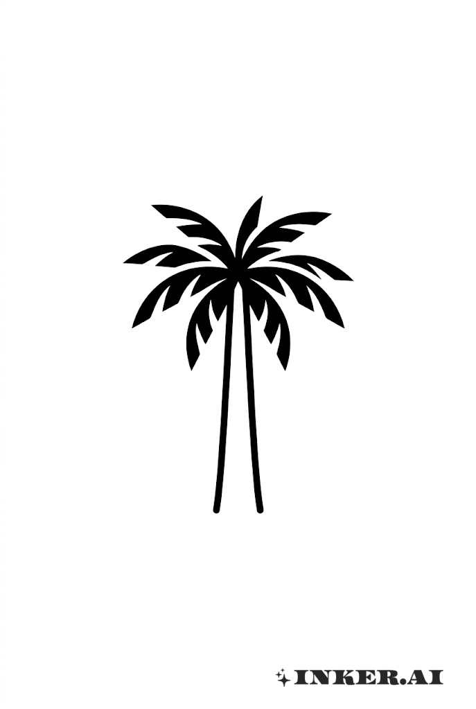 Cây Cọ Nhỏ với Không Gian Âm