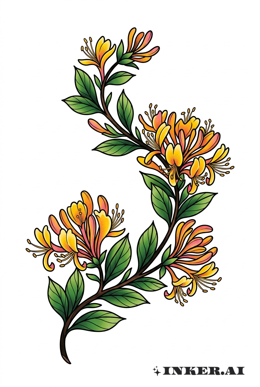 Honeysuckle Vine on Arm