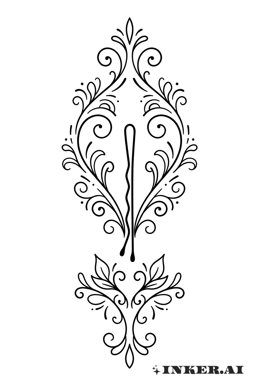 Blumiger Haarnadelrahmen