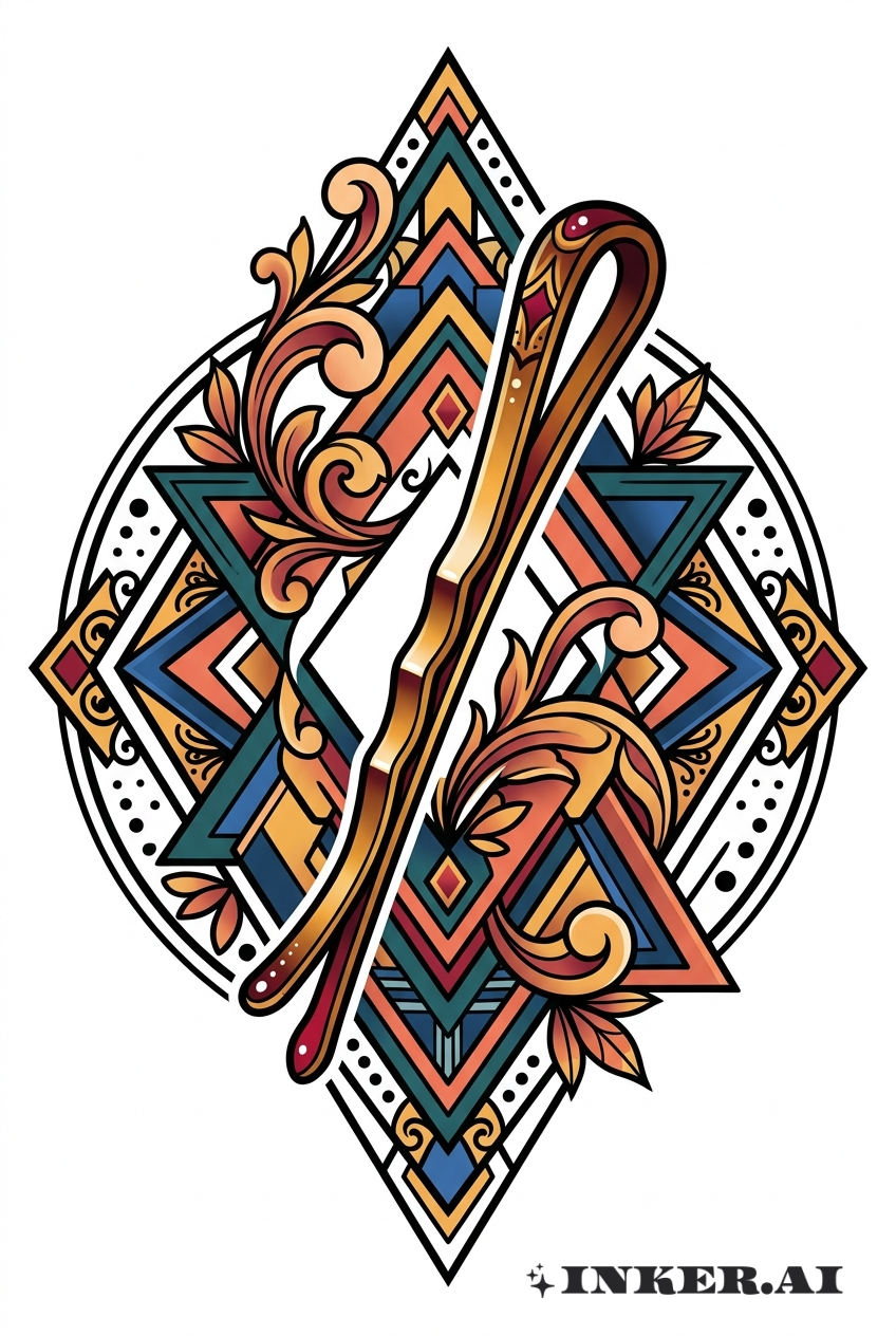 ジオメトリックフレーム付きヘアピン