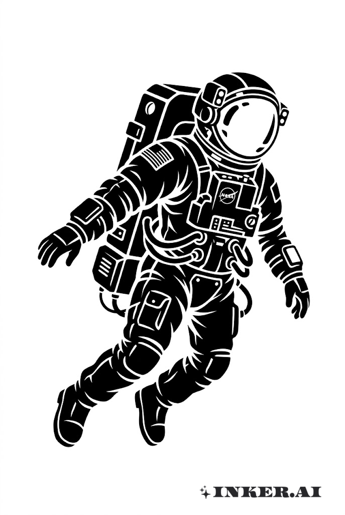 フローティングポーズのブラックワーク宇宙飛行士