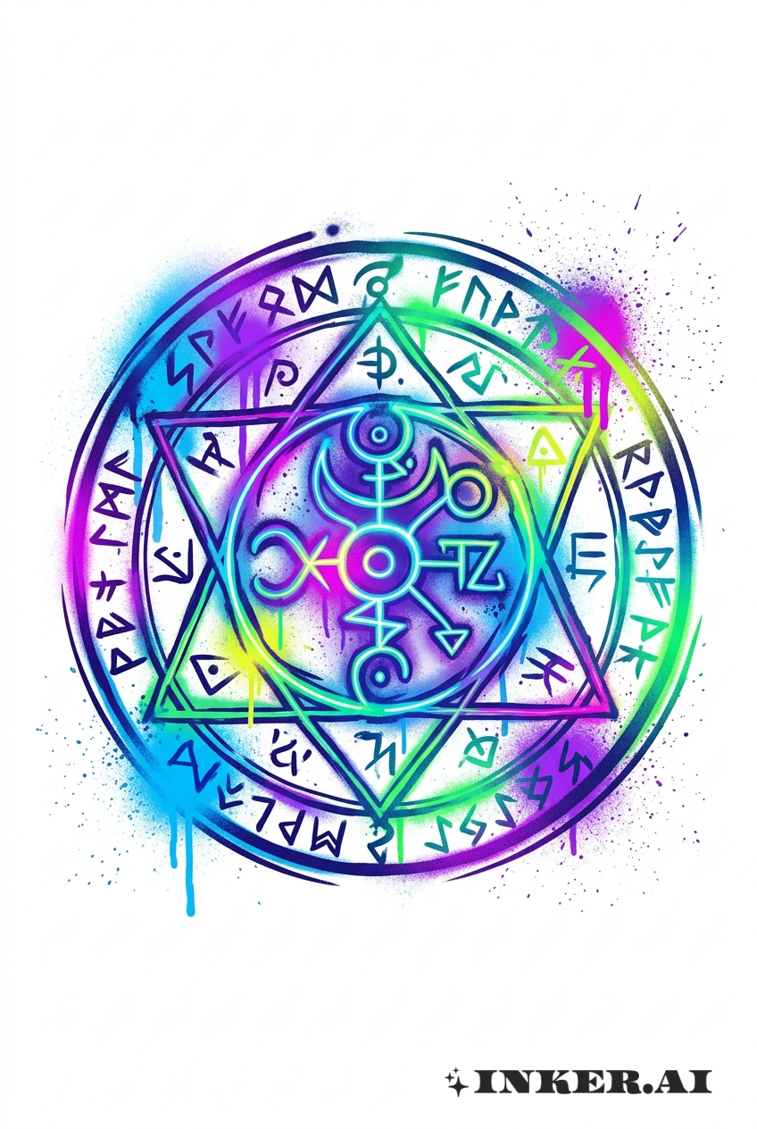 Arkaner Graffiti-Zauberkreis