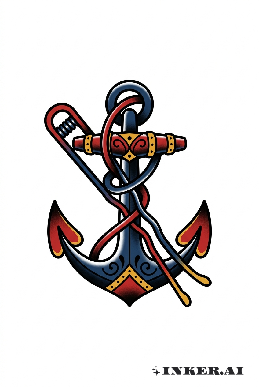 Biểu Tượng Kẹp Tóc Và Mỏ Neo