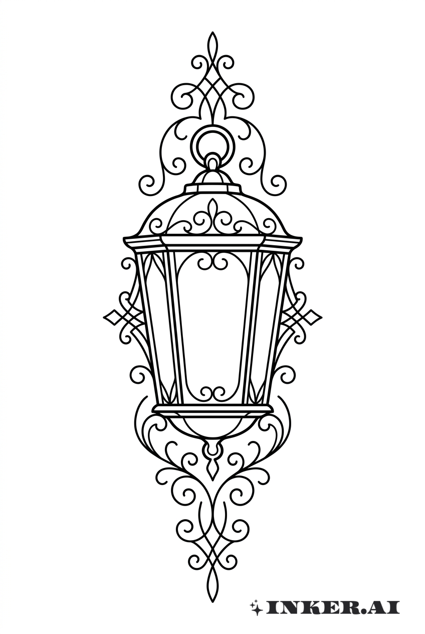 黑燈籠裝飾框架