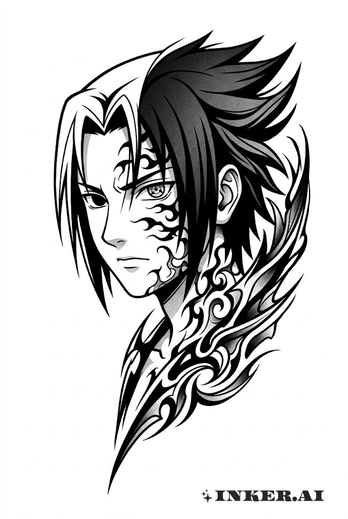 サスケ 呪印半身化