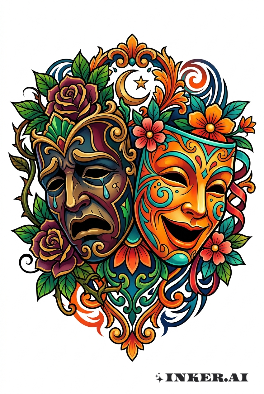 Emblema de Máscara Dual de Géminis