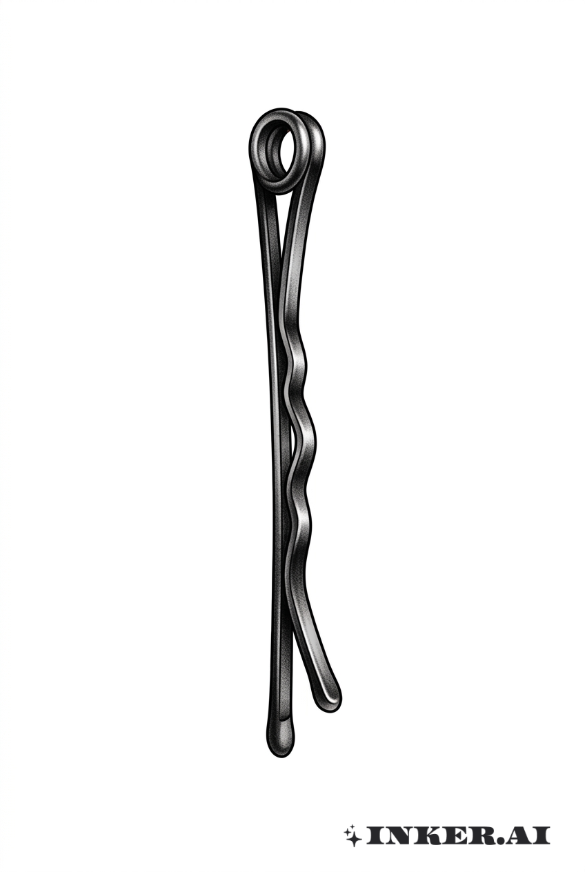 Kẹp Tóc Bobby Thực Tế Trên Bề Mặt Gỗ