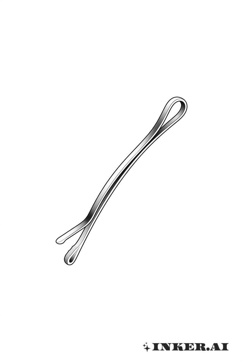 Zierliche Haarnadelsilhouette