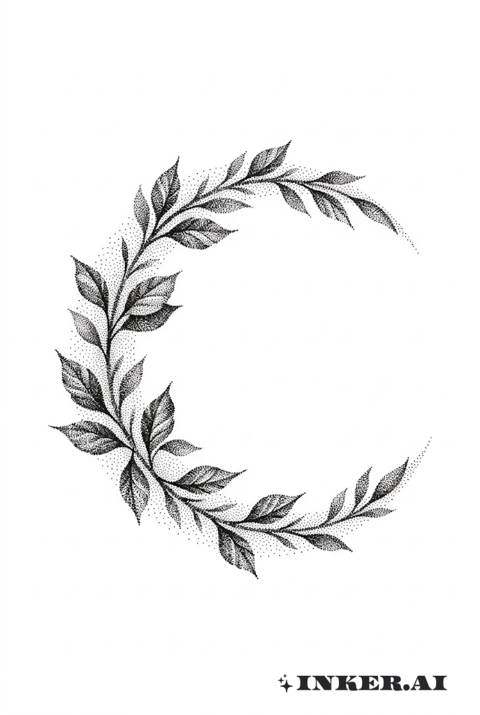 덩굴 점묘 초승달