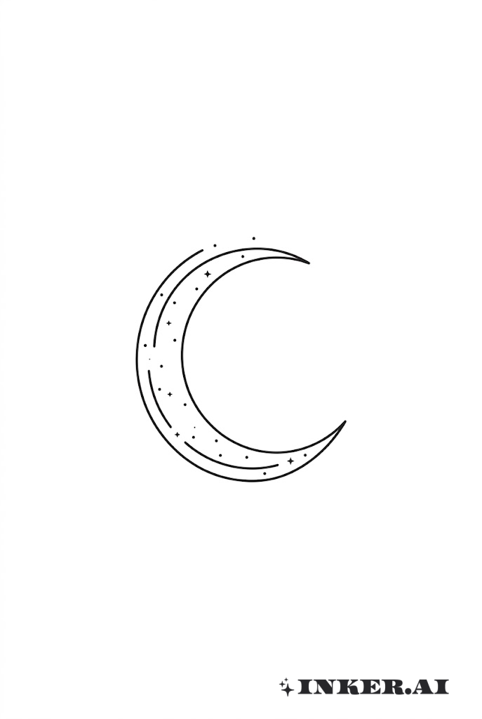 Creciente Galáctico Minimalista