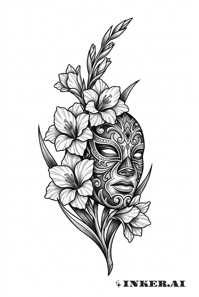 Chicano 劍蘭面具