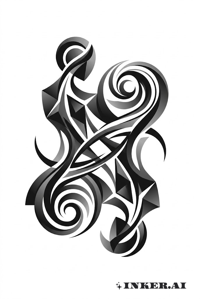 Abstract Gemini Duality Swirls