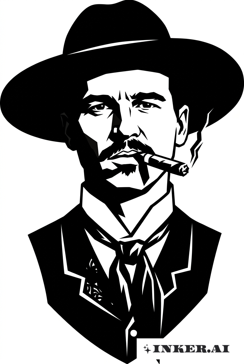 Doc Holliday Rauchendes Porträt