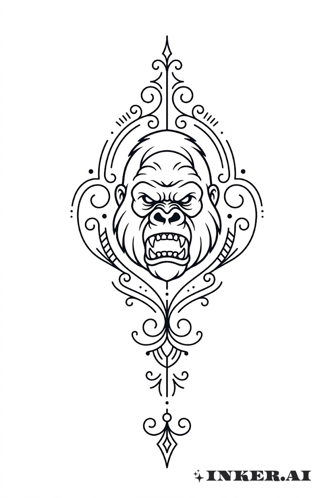 Gorilla Ornamentales Wappen