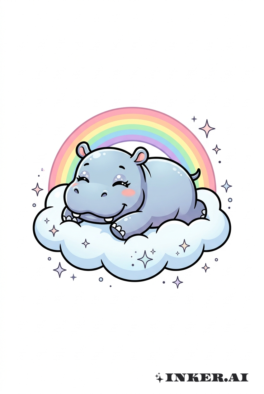 Cảnh Giấc Mơ Hà Mã Hoạt Hình