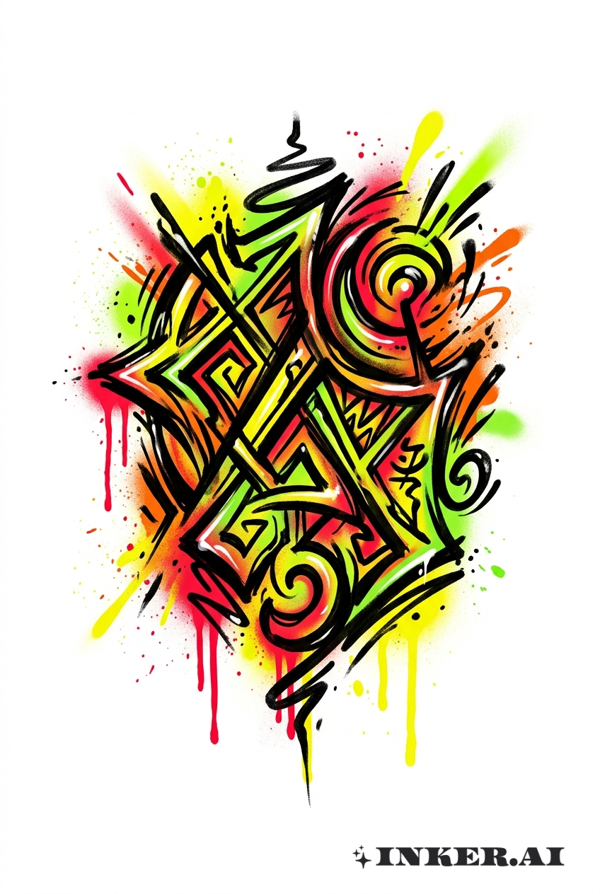 Arkane Graffiti-Zaubererzeichen