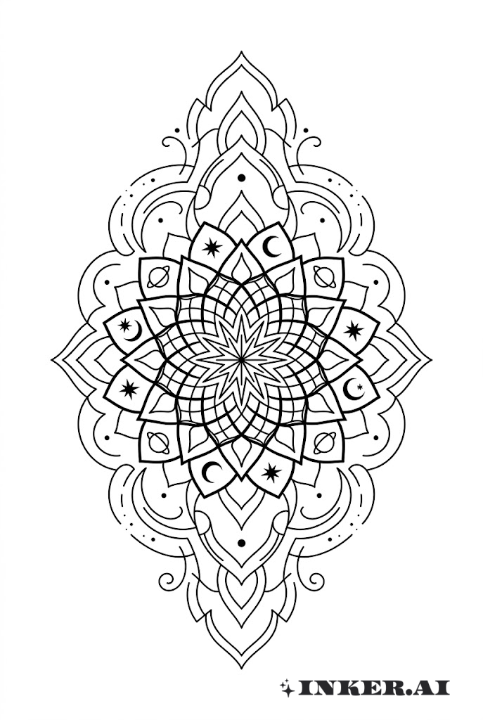 Mandala Celestial Ornamental Espacial