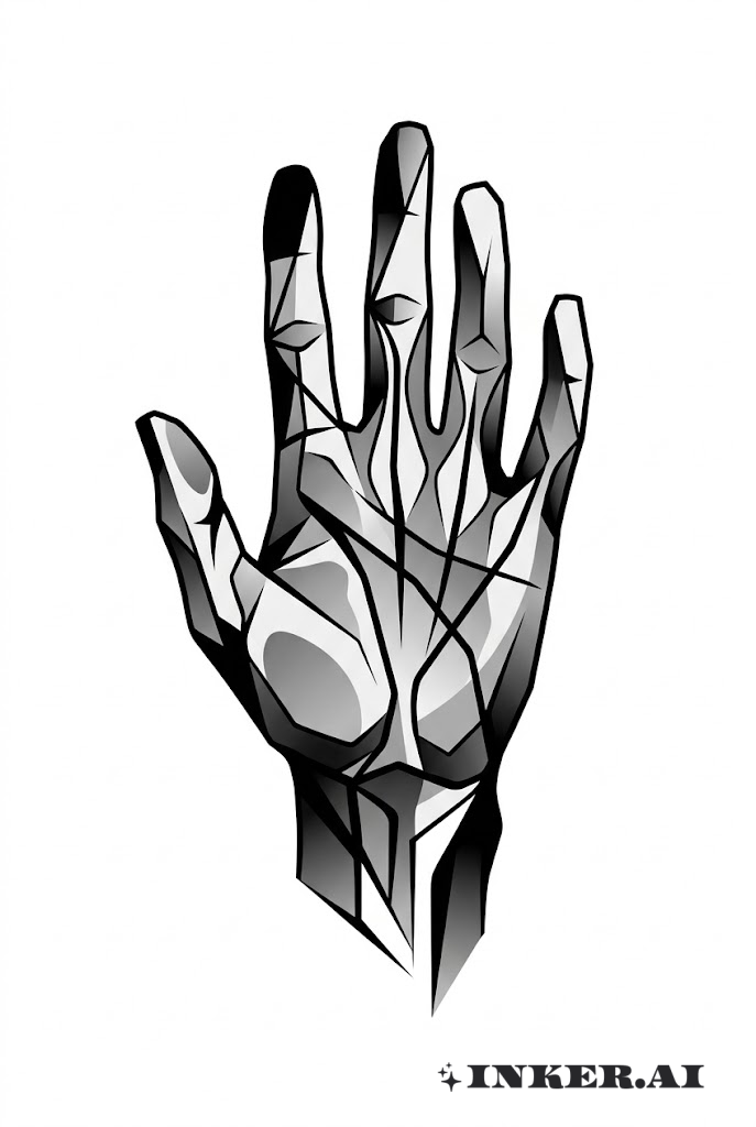 Hình học tĩnh mạch lòng bàn tay trừu tượng