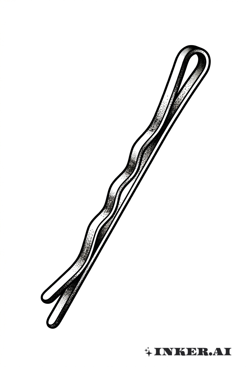 Zarte schwarze und graue Haarnadel