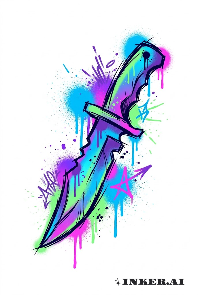 Slash de graffiti au couteau