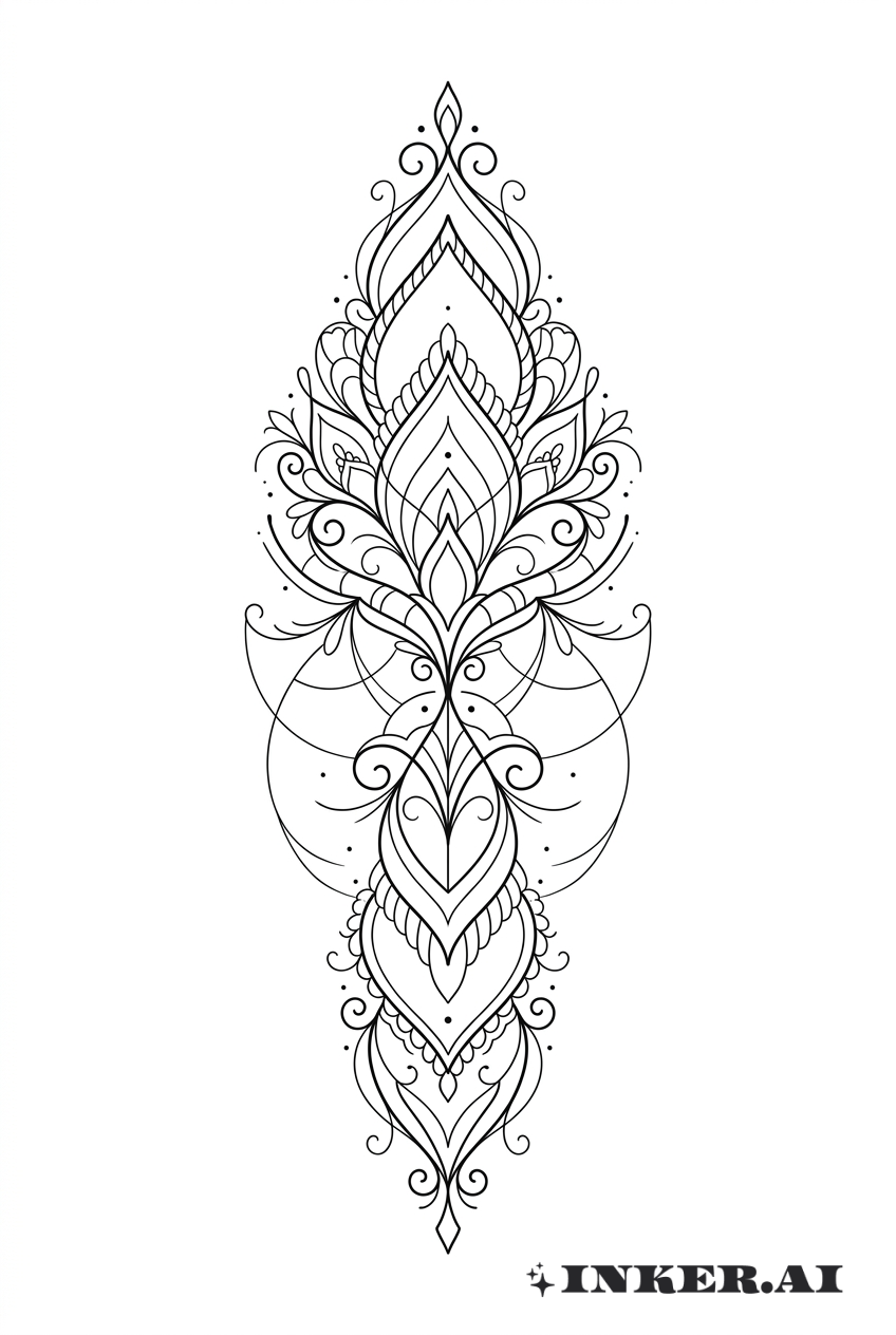 Hình xăm Mandala Niềm Tin Trang Trí