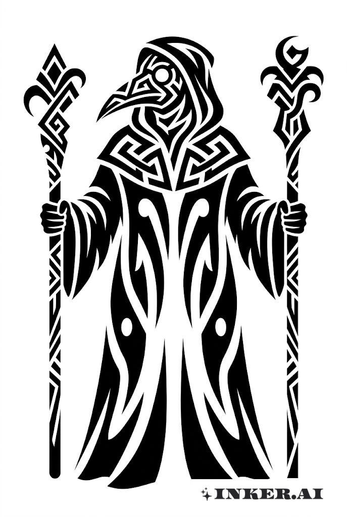 部落風格瘟疫醫生杖