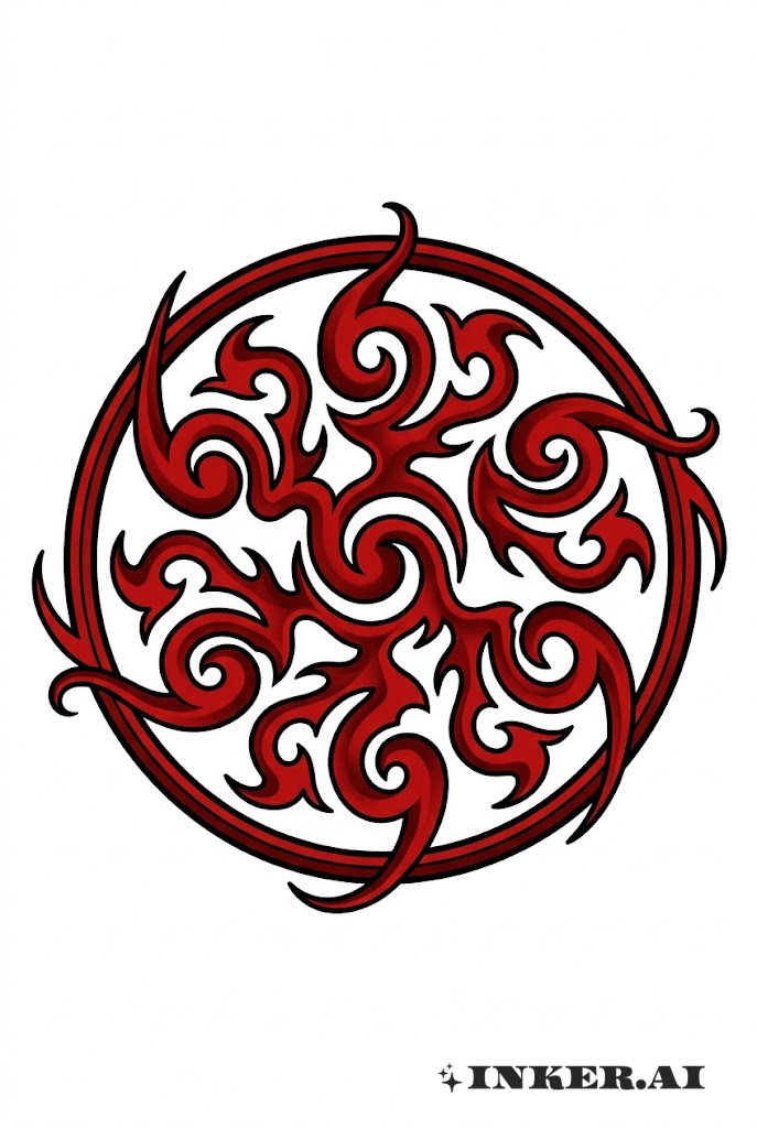 サスケ 呪印 円形エンブレム