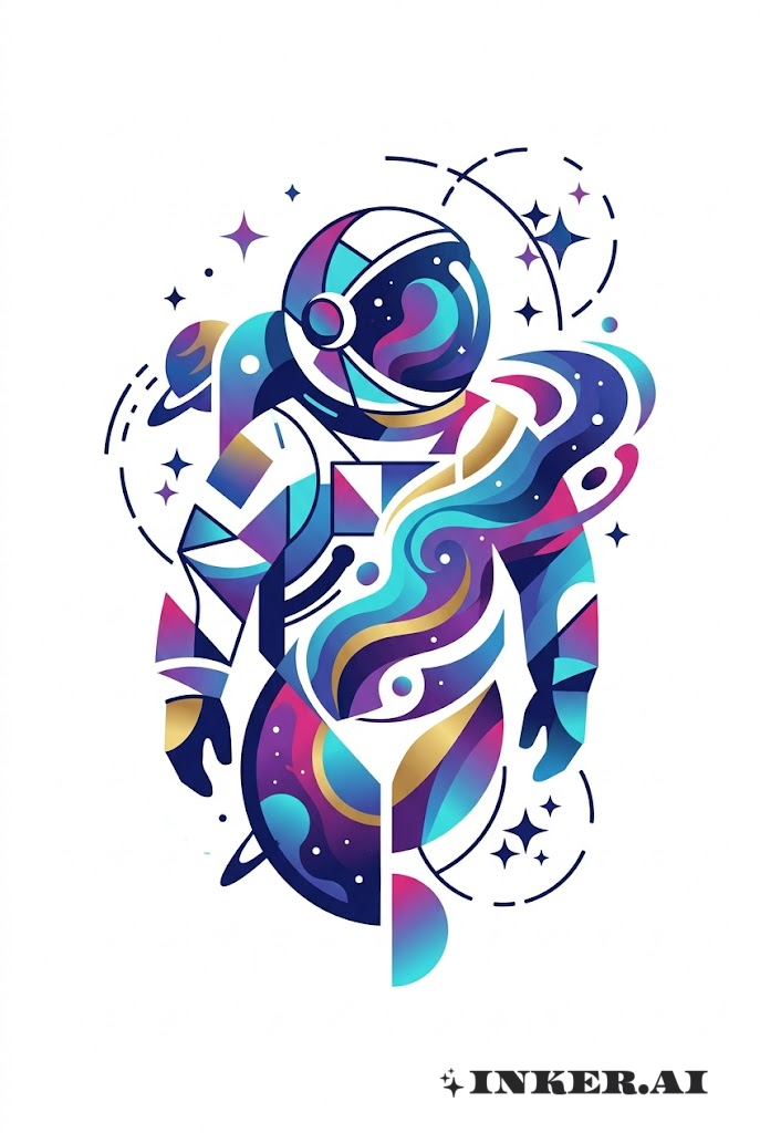 Phi Hành Gia Trừu Tượng Trong Tinh Vân