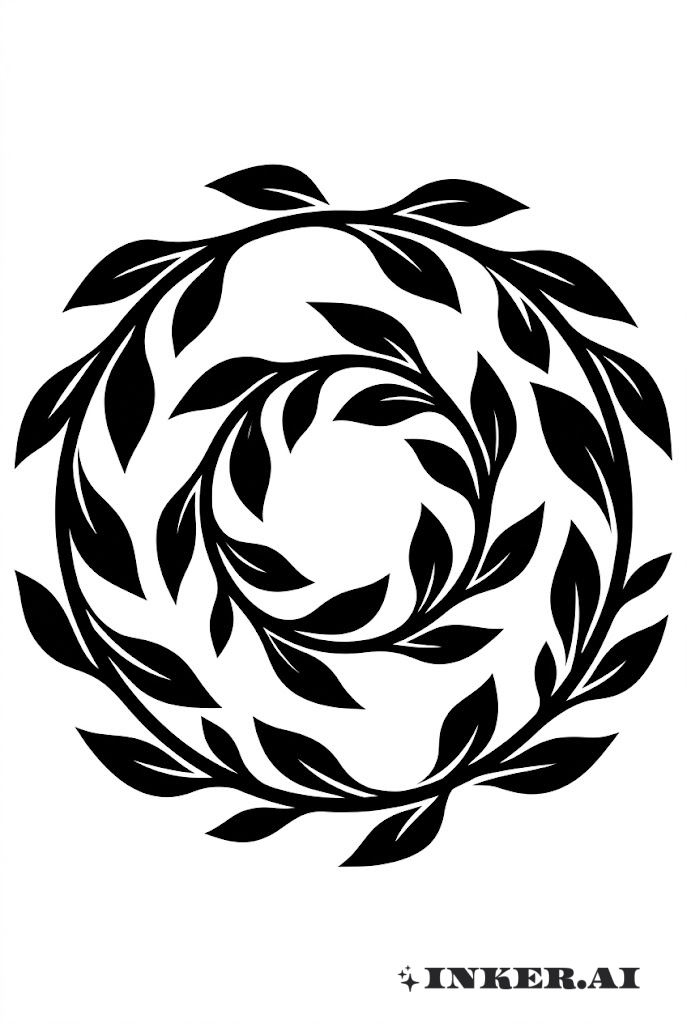 粗黑蔓藤螺旋纹