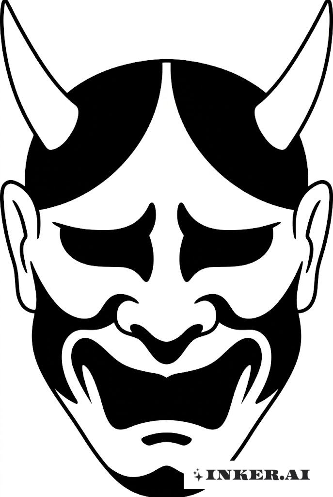 Minimalist Demon Mask