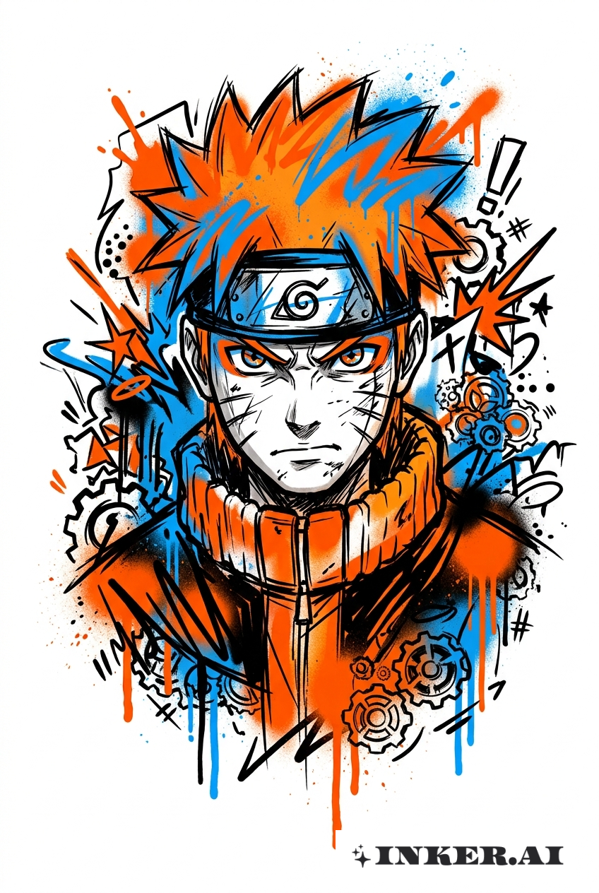 Graffiti Naruto Uzumaki Portrait