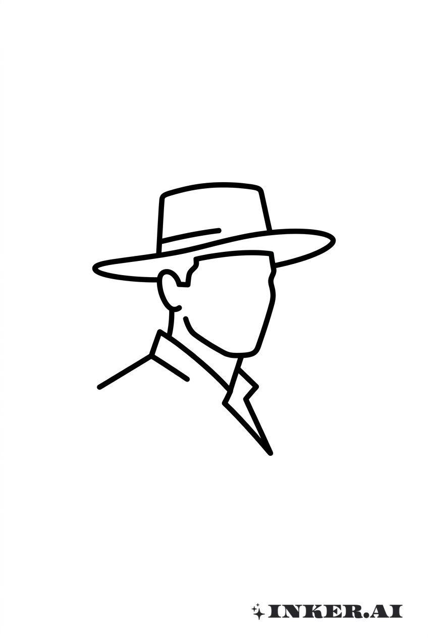 Minimalistische Doc Holliday Silhouette