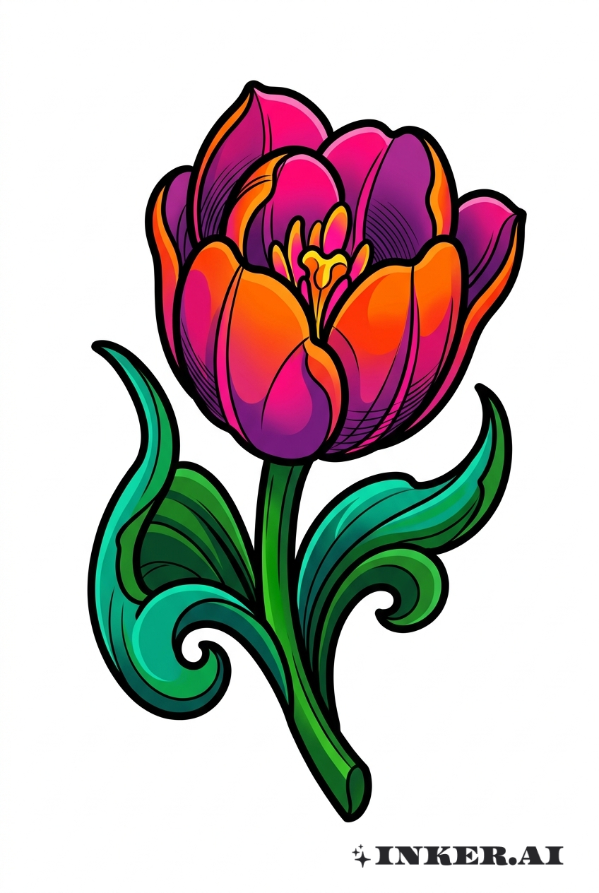 Éclat de Tulipe Vibrante