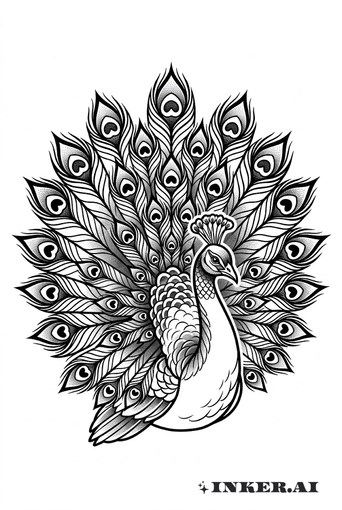 Exhibición Majestuosa de Pluma de Pavo Real