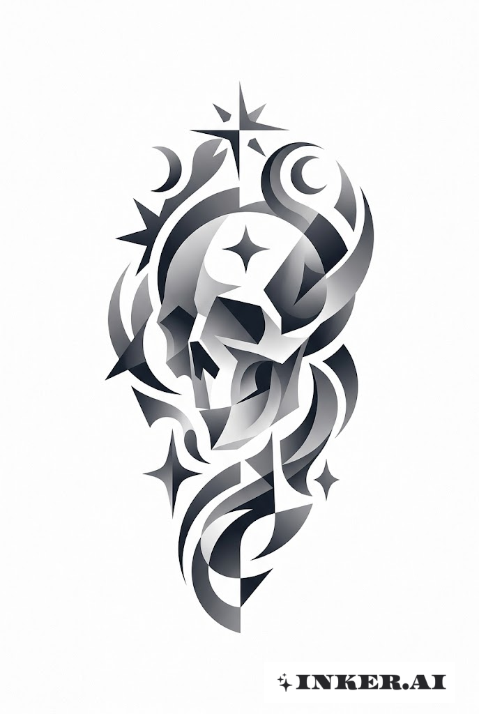 Santa Muerte Cosmic Silhouette