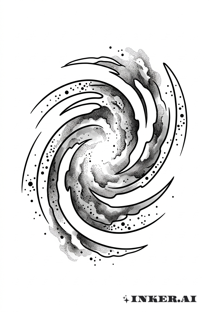 Nebulosa Galáctica en Negro y Gris