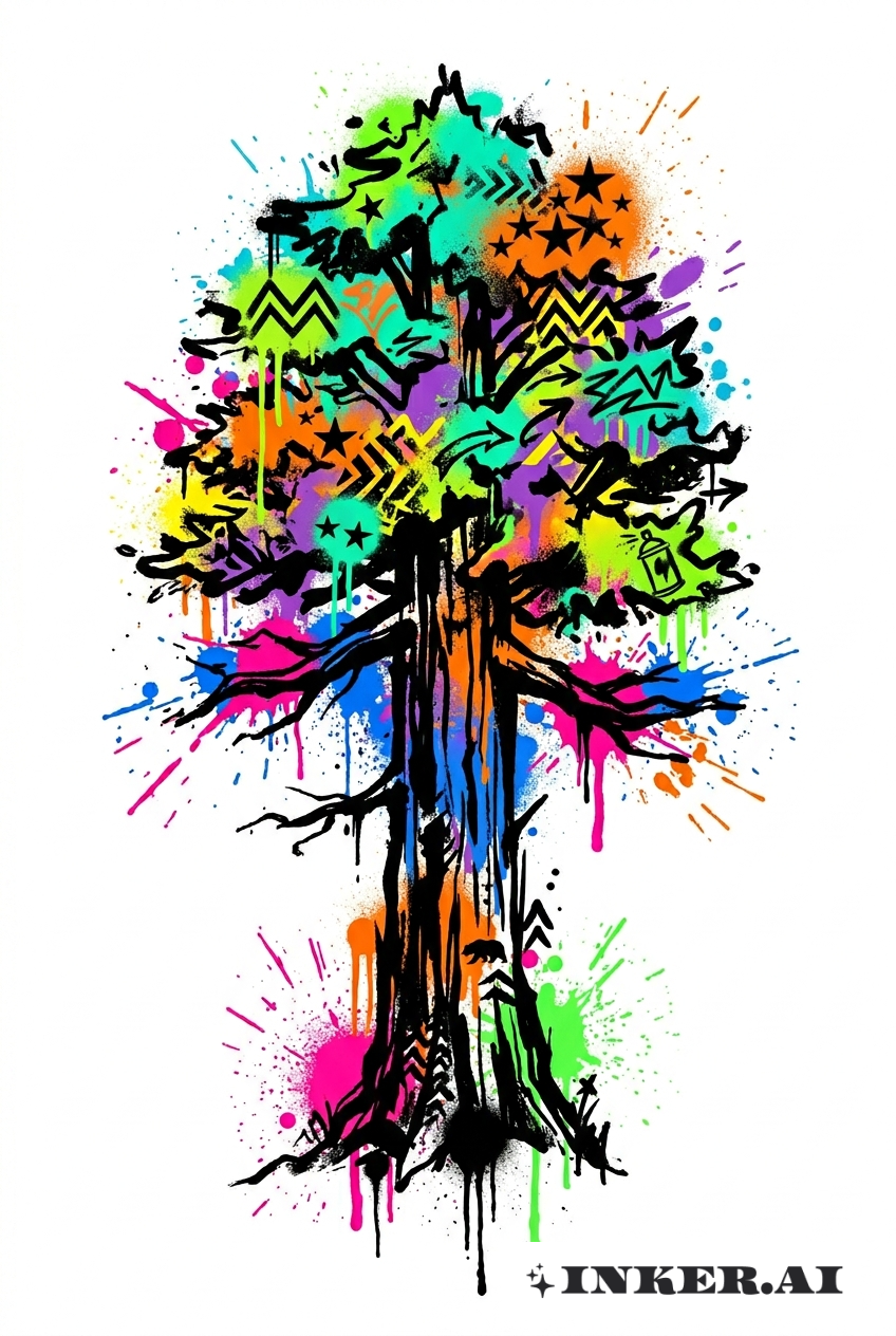 红杉树涂鸦爆发